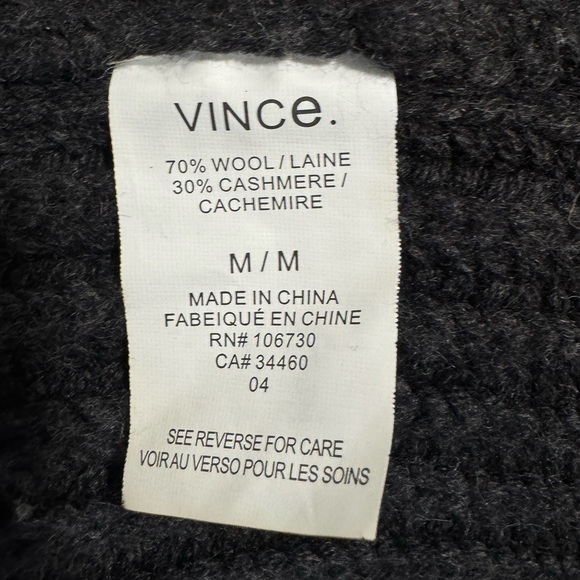 Vince Yak Wool Women’s Alpaca Cashmere Open Front Sweater Cardigan Sz M - Picture 3 of 5